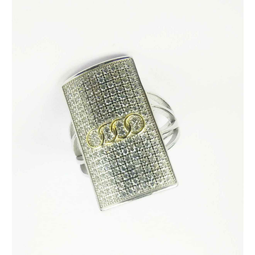 Fancy 925 Silver Gents Ring With Audi
